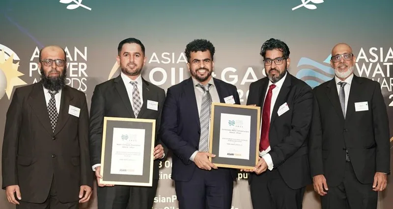 نماء للمياه تحصد جائزتين ضمن جوائز المياه الآسيوية لهذا العام