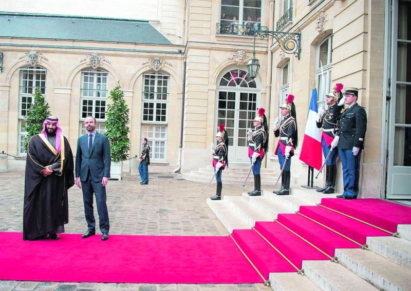 ولي العهد ورئيس وزراء فرنسا يبحثان التعاون المشترك