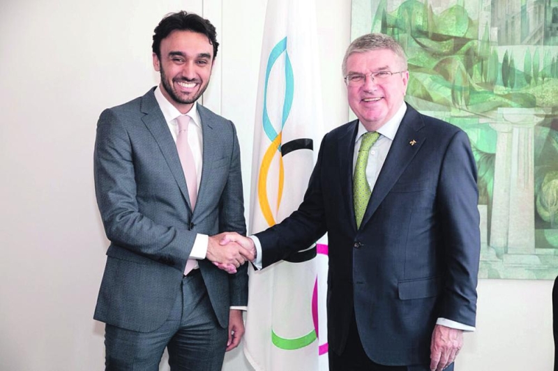 عبدالعزيز بن تركي يبحث مع باخ تطوير الحركة الأولمبية