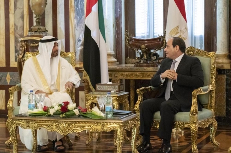 ولي عهد أبو ظبي والرئيس المصرى  يبحثان علاقات التعاون