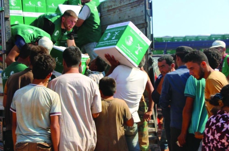 مساعدات سعودية لـ 12 ألف سوري بمخيمات الشمال