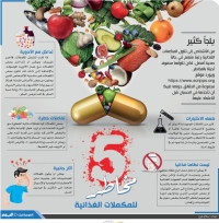 5 مخاطر للمكملات الغذائية