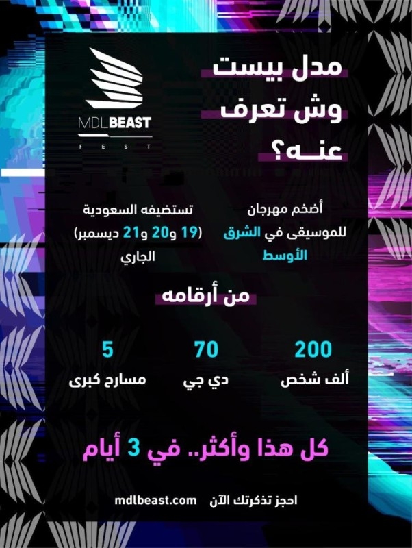 الأول عالمياً .. الرياض تحتضن مهرجان MDL Beast للموسيقى