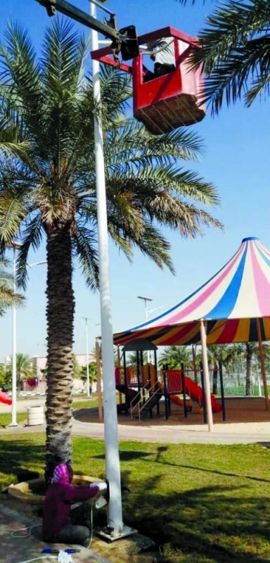 صيانة حديقة السلطانة بدوحة الظهران