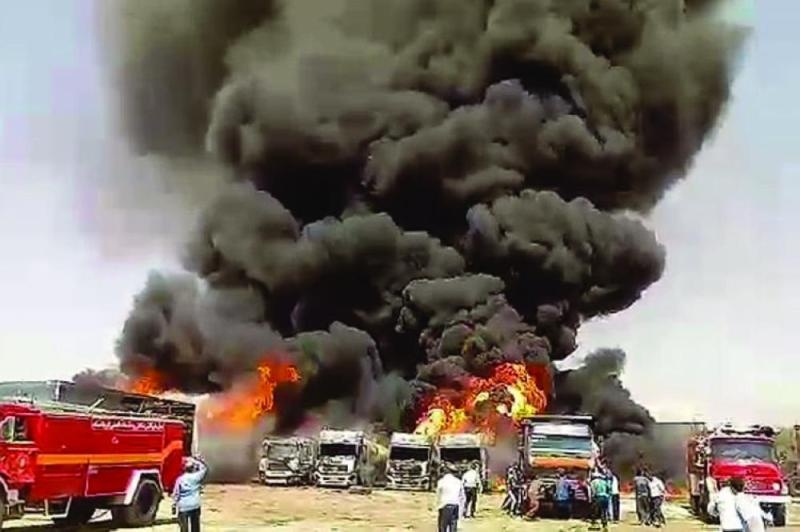 انفجارات إيران تتواصل.. مخازن وقود تحترق في كرمنشاه