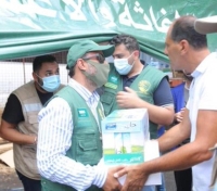 مركز الملك سلمان يقدم سلاسل غذائية لمتضرري انفجار بيروت