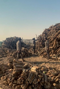 ضبط 30 طن من الحطب المحلي المعدّ للبيع في الرياض