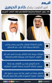 أمير الكويت يشكر خادم الحرمين على جهود المملكة وتمثيلها للأشقاء في إنهاء الخلاف الخليجي