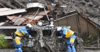 اليابان : العثور على 19 شخصا أحياء بمنطقة الانهيار الأرضى بأتامى