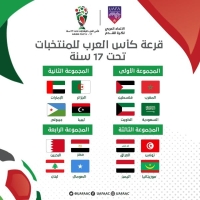الاخضر مع المغرب والكويت وفلسطين في كأس العرب للناشئين