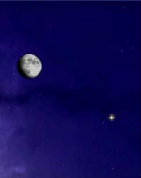 اقتران القمر بالنجم.. ظاهرة فلكية بالأجواء بعد غروب أول أيام العيد