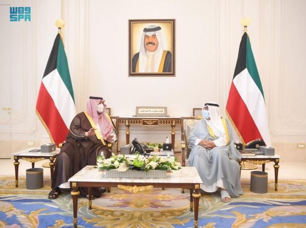 نائب أمير دولة الكويت يستقبل الأمير تركي بن محمد بن فهد