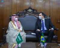 وزير الخارجية يستعرض العلاقات الثنائية مع رئيس مجلس الشيوخ البرازيلي