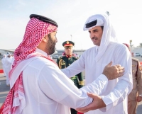 ولي العهد لـ«أمير قطر»: مباحثاتنا تؤكد الرغبة المشتركة بتعميق التعاون