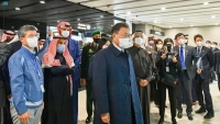 رئيس كوريا يزور إحدى محطات مشروع قطار الرياض
