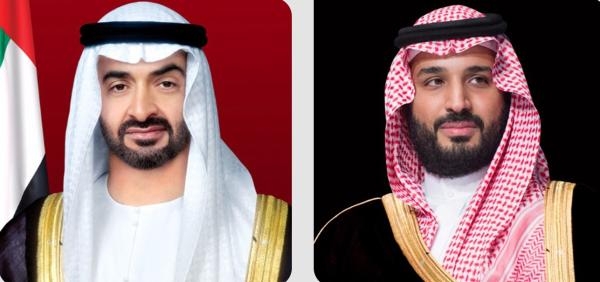  ولي العهد يهنئ في اتصال هاتفي الشيخ محمد بن زايد بمناسبة انتخابه رئيساً للإمارات