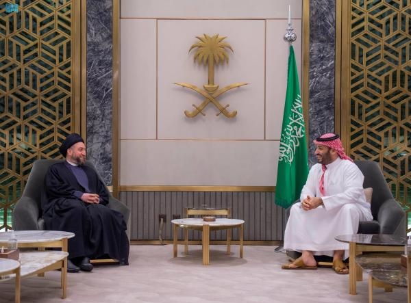 ولي العهد و«عمار الحكيم» يستعرضان العلاقات السعودية - العراقية