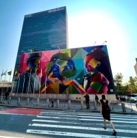 الأمم المتحدة تركز على رعاية البيئة بجدارية جديدة