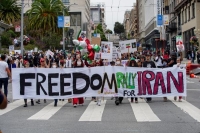 مسيرة ضد النظام الإيراني في مدينة سان فرانسيسكو الأمريكية (د ب أ)