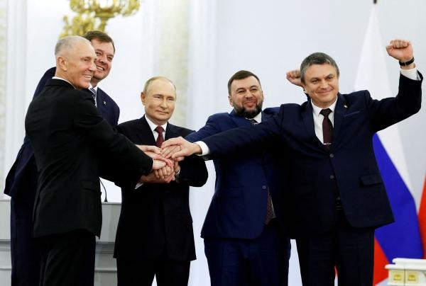 الرئيس الروسي يحتفل بضم مناطق أوكرانية إلى السيادة الروسية- رويترز