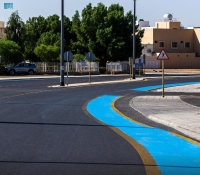 الانتهاء من الأعمال الميدانية لمسار الدراجات بطريق حسان بن ثابت - واس