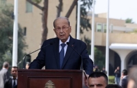 ميشال عون في خطاب لمناسبة انتهاء ولايته على رئاسة لبنان ومغادرته قصر «بعبدا» (اليوم)