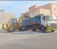 معدات البلدية خلال أعمال الإزالة (اليوم)