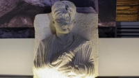 من الآثار المستردة المعروضة في متحف دمشق الوطني - رويترز 