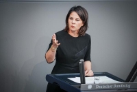 وزيرة الخارجية الألمانية أنالينا بربوك خلال أسبوع الميزانية في البرلمان الألماني- د ب أ