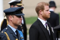 الأمير هاري خلال موكب جنازة الملكة إليزابيث في 19 سبتمبر 2022 بلندن -رويترز