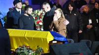 وسط بكاء زيلينسكي.. تأبين وزير الداخلية الأوكراني وقتلى حادث تحطم الطائرة