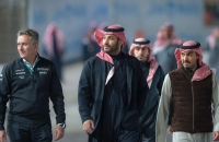 الأمير محمد بن سلمان بن عبد العزيز آل سعود ولي العهد لدي وصوله مكان السباق - واس