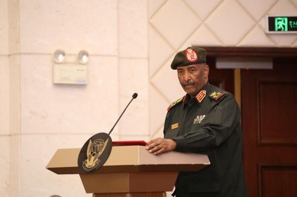 رئيس مجلس السيادة السوداني يلقي خطابه بعد التوقيع على الاتفاق - اليوم