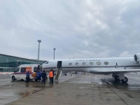 طائرة إخلاء طبي لنقل مواطنة من جورجيا إلى المملكة - حساب سفارة المملكة لدى جورجيا 