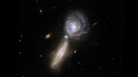 اندماج المجرات يولد طاقة هائلة - تليسكوب هابل الفضائي التابع لناسا / وكالة الفضاء الأوروبية