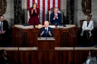 الرئيس الأمريكي جو بايدن يلقي خطاب حالة الاتحاد أمام الكونجرس - د ب أ