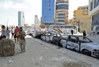 آثار الاشتباكات المسلحة بين الميليشيات في العاصمة الليبية - اليوم