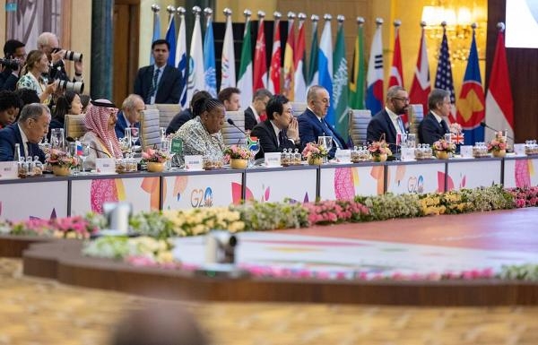 الأمير فيصل بن فرحان بن عبدالله وزير الخارجية يلقي كلمته في اجتماعات قمة العشرين- واس