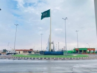 العلم السعودي يرفرف عاليًا- حساب أمانة الحدود الشمالية على تويتر