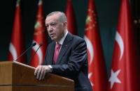 الرئيس التركي رجب طيب أردوغان زعيم حزب العدالة والتنمية - د ب أ