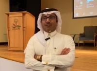 المدرب الإعلامي محمد بن عبد العزيز العباد خلال تقديم الورشة - حسابه على تويتر