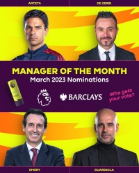 الكشف عن المرشحين لجائزة مدرب شهر مارس في الدوري الإنجليزي