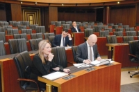 غادة أيوب لدى مشاركتها بجلسة للبرلمان اللبناني - اليوم