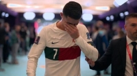 بكاء رونالدو بعد الخسارة أمام المغرب