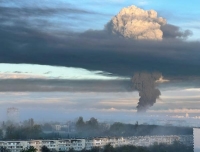 صورة تظهر الدخان يتصاعد بعد هجوم مزعوم بطائرة بدون طيار في سيفاستوبول - رويترز