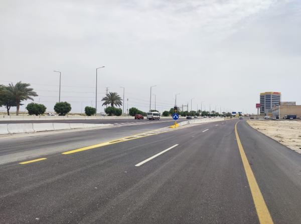 أعمال الإصلاحات شملت إعادة سفلتة الطريق بطول 10 كم باتجاه الدمام - اليوم