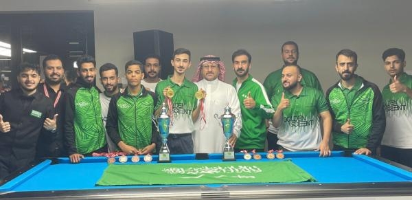 30 لاعباً ولاعبه يمثلون الأخضر في كأس الاتحاد العربي للبلياردو والسنوكر