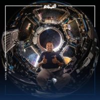 رائد الفضاء السعودي على القرني ينشر صورًا من محطة الفضاء - حساب القرني 