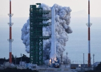 الصاروخ نوري لحظة انطلاقه إلى الفضاء - موقع BBC
