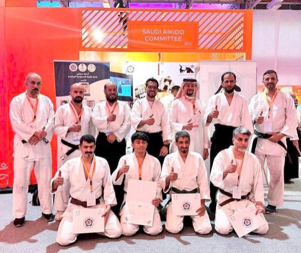 7 لاعبين في الرياض يترقون بأحزمة رياضة الايكيدو